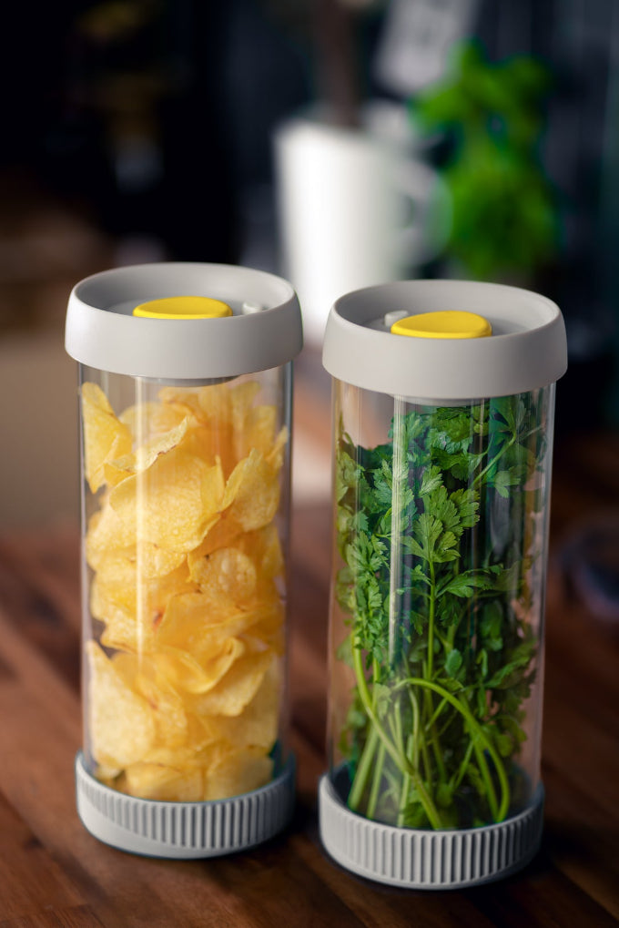 Zestaw 2 szklanych pojemników próżniowych PIKA